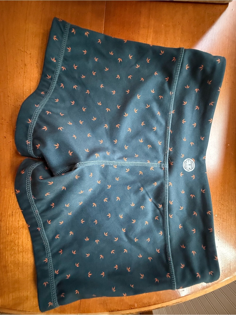 Women's Athletic Shorts Bundle- Flag Print and Leaf Print - Picture 5 of 7